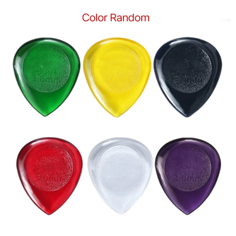 6 Pcs Wear Resistant Guitar Pick Plectrums Electric Guitar Pick Water Drop Shaped Guitar Pick Guitar Replacement Part