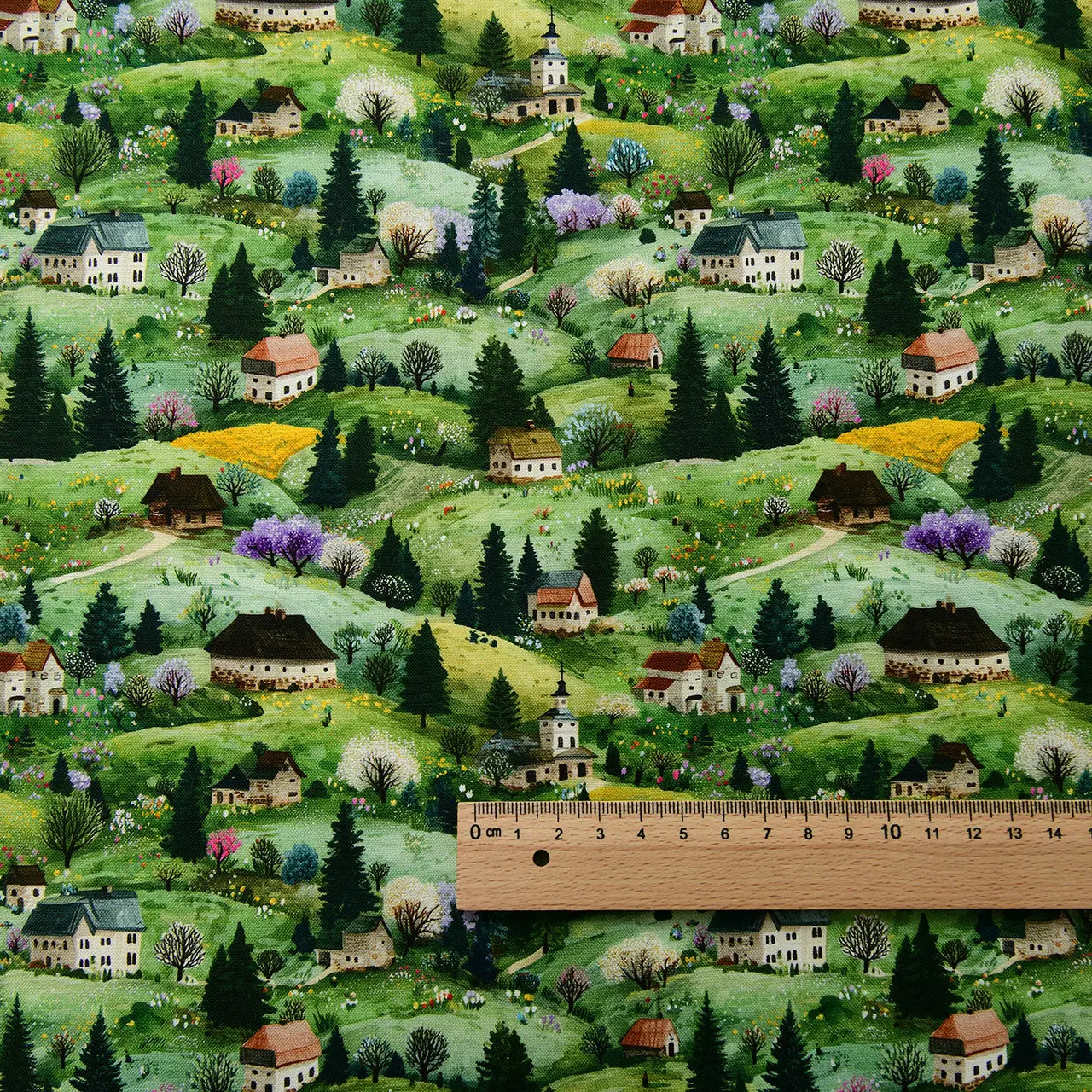 145x50cm 20s Baumwollstoff im Ölgemälde-Stil mit Vintage-Blumendruck für DIY-Tischdecken, Vorhänge und Näharbeiten – Detail 16