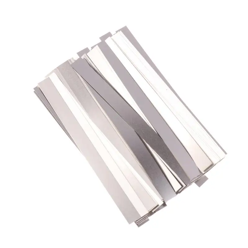100Pcs Nickel Plated Steel Strip Nickel Plate Strap Strip Sheets For 18650 Battery Spot Welding Machine Welder Spot Welder