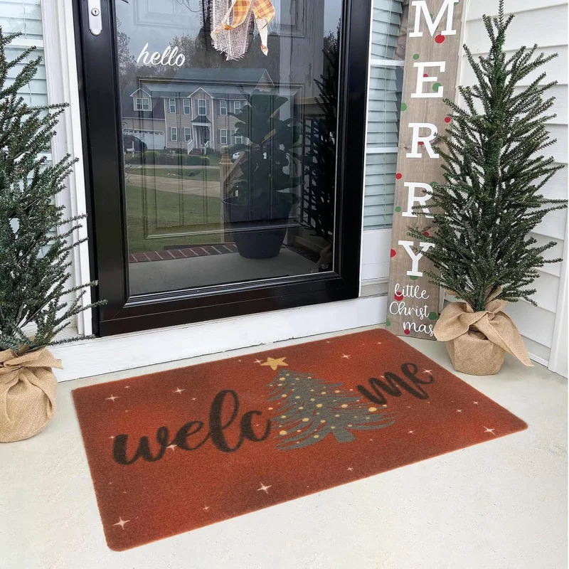 Christmas doormat indoor and outdoor entrance doormat winter every home decoration floor mat 40X60cm