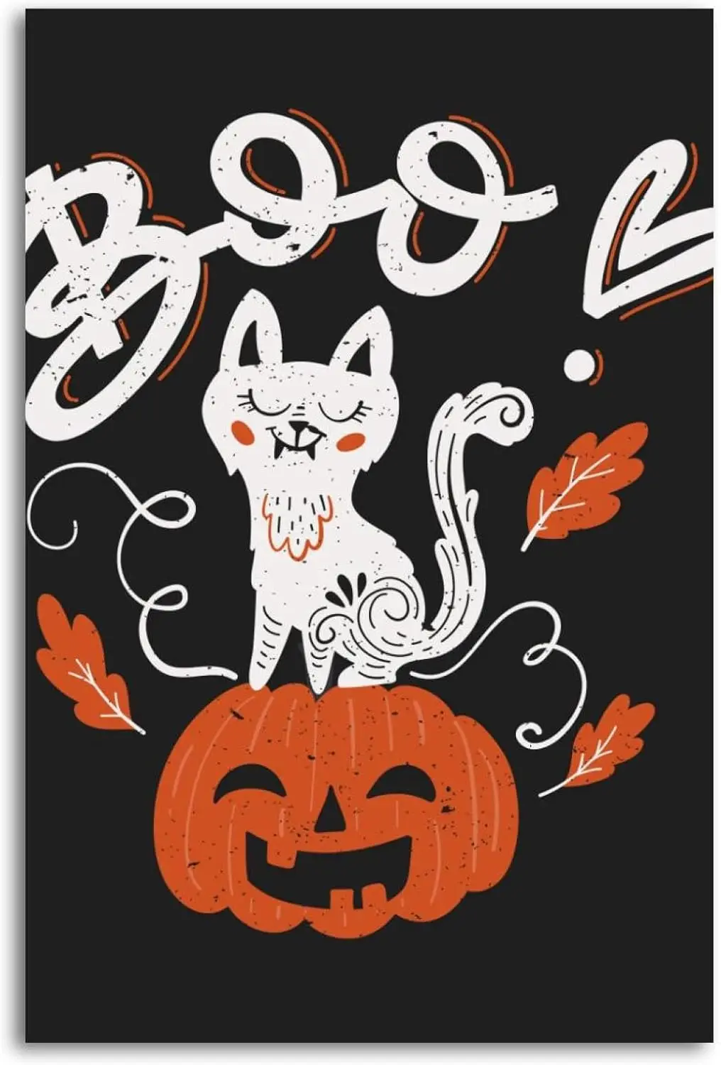 Metal Tin Signs Halloween Cat Pumpkin Sign Vintage Wall Decor Tin Sign Plaque for Home Cafes Office Store Pubs Club ;