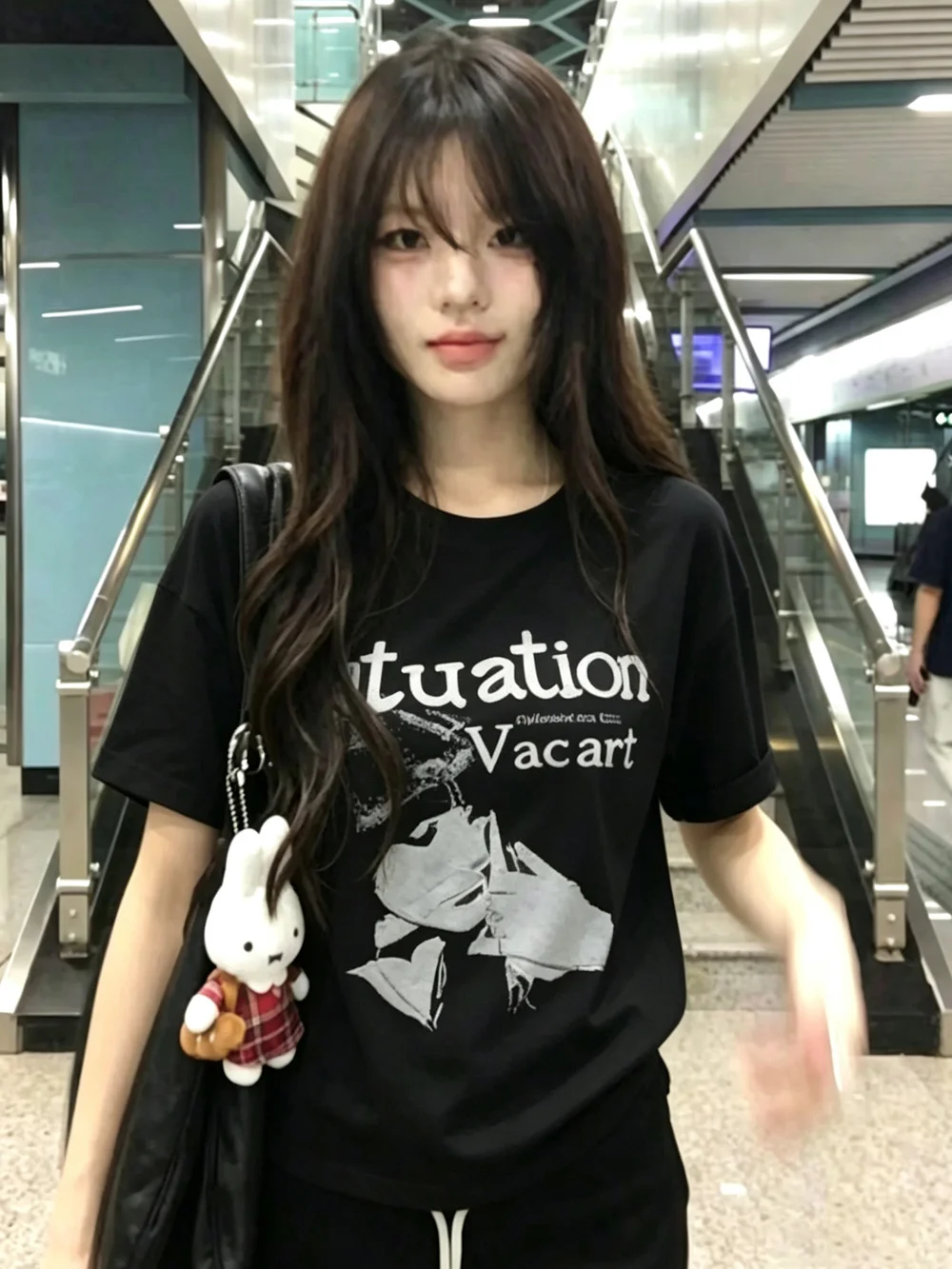 Retro American Rock Portrait Short Sleeve T-Shirt Women Summer O-Neck Slimming Tops Fashionable Lightweight Printed Shirt