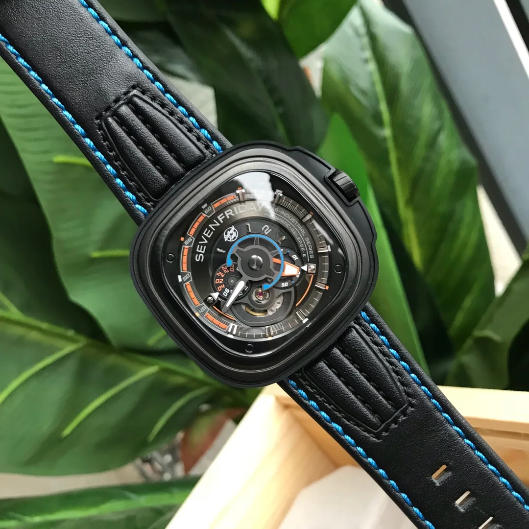 Brand new original SEVENFRIDAY P series watch P3B/02 BULLRUSH 2017 fully automatic mechanical watch luxury fashion sevenfriday