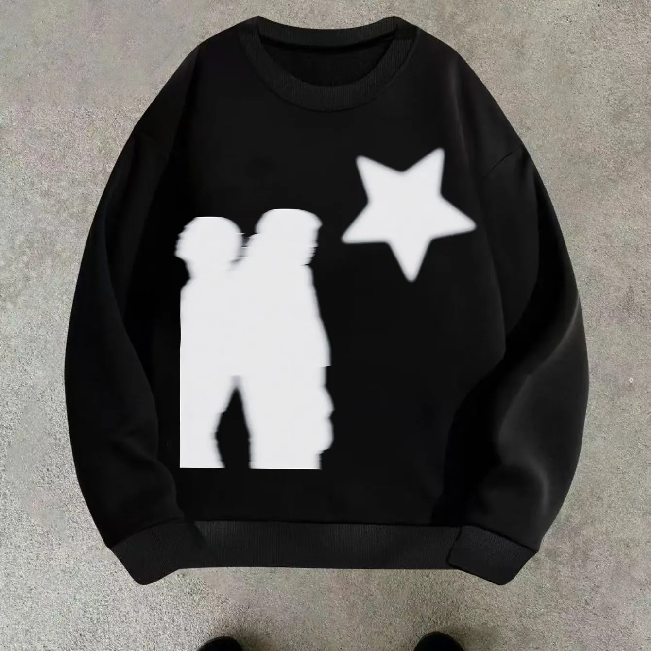 

Vintage Pattern Printed Autumn and Winter Men's and Women's Long Sleeved Sportswear for Casual and Loose Outdoor Street Sports