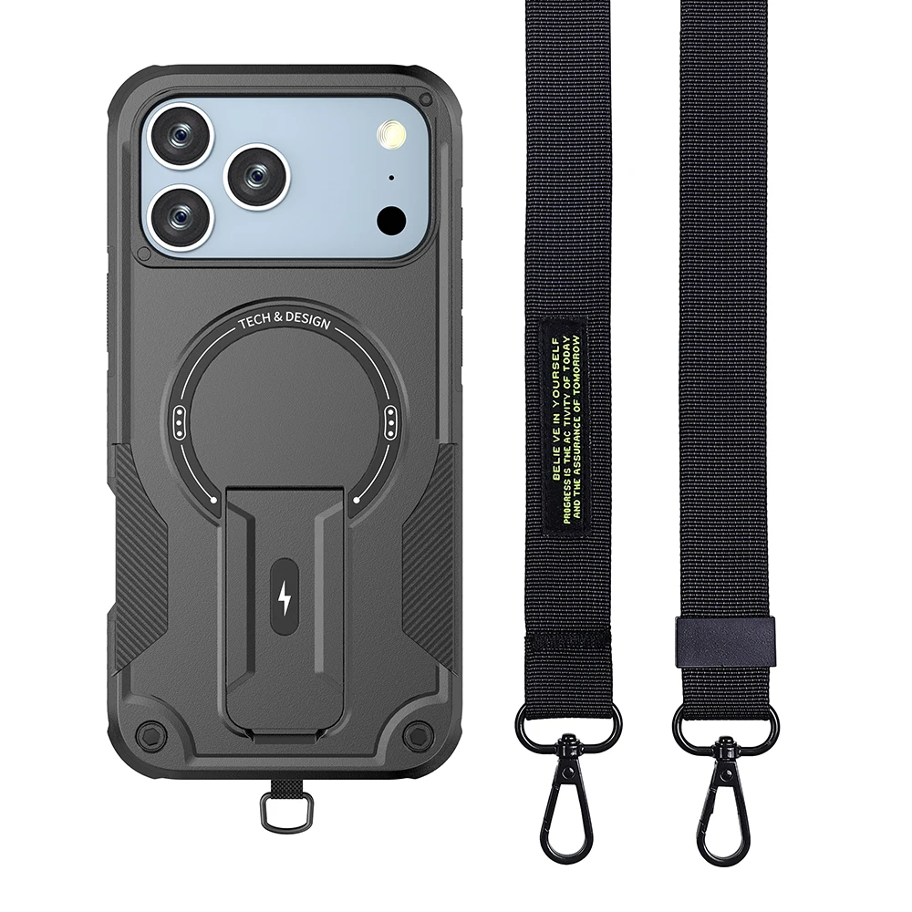 

Crossbody Lanyard Strap Case for Iphone 17pro max air 16e 16 15 14 Plus 12 13 Pro Iphone16e Kickstand Cell Phone Accessories