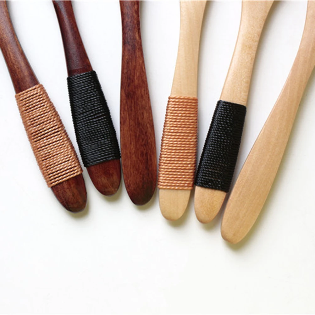 

2pcs Ice Cream Wooden Spoon Japanese Style Dessert Spoons Vintage Non Toxic Natural Wood Tableware Safe for Bowls