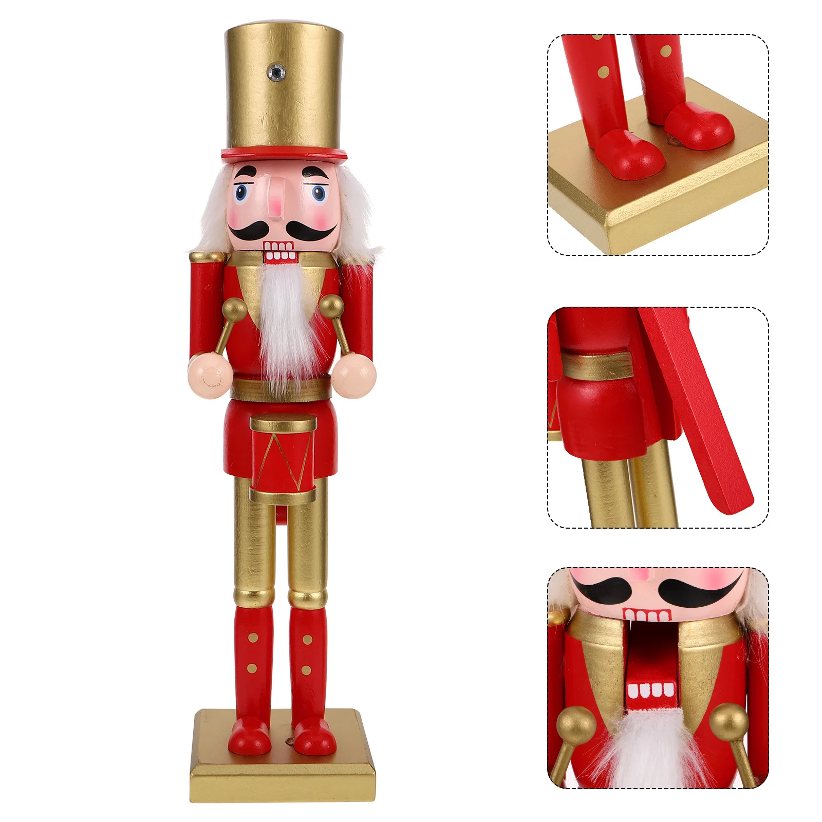 

Wooden Nutcracker 38Cm Large Christmas Statue Holiday Mantel Tabletop Decor Style Nutcracker Ballet