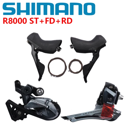 Imagen 2 del producto SHIMANO 105 R7000 Ultegra R8000 2x11 Kit de grupo de velocidades palanca de cambios desviador delantero trasero SS GS Origina Shimano parte