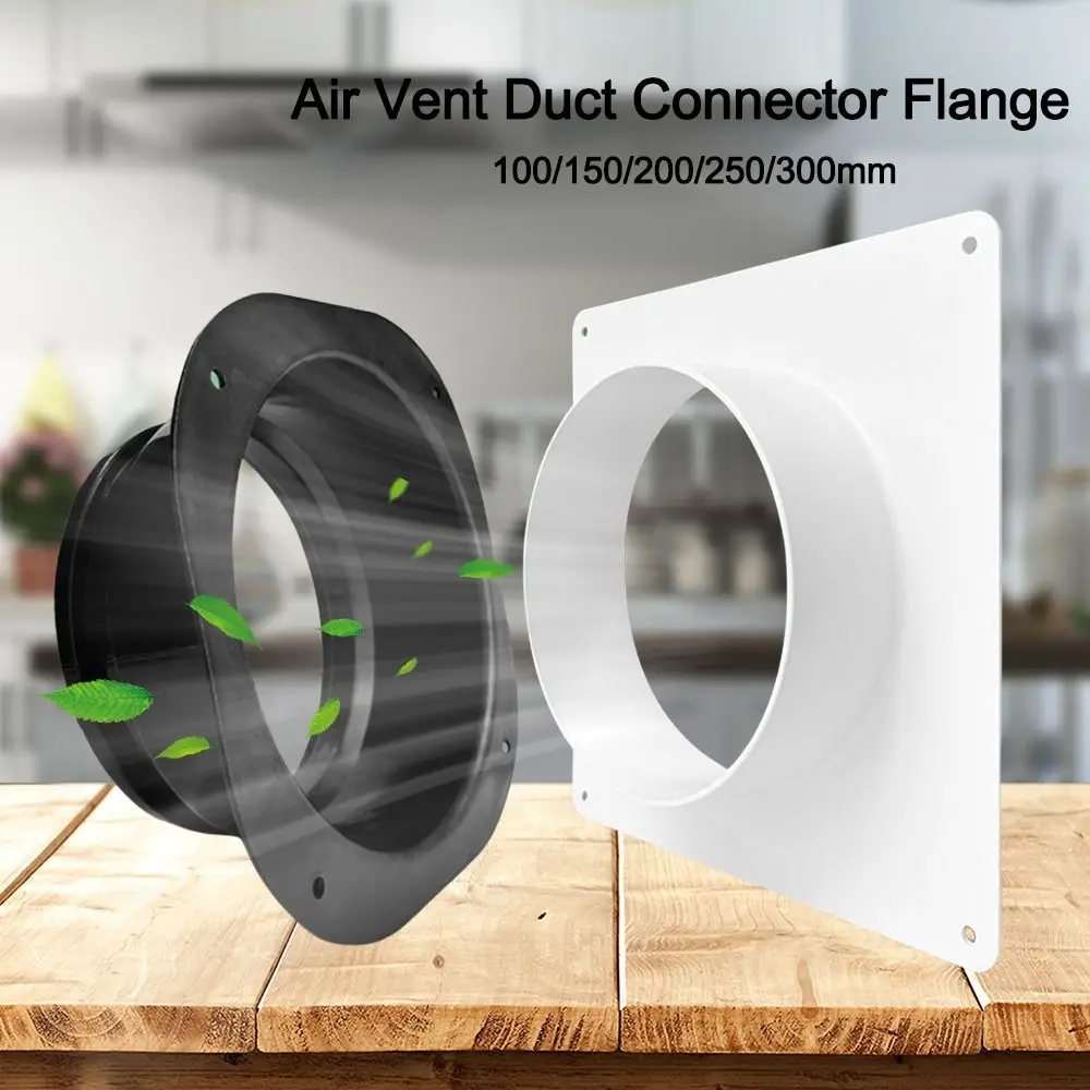 Plastic Vent Pipe Adapter Flange Connector Ducting Tool Easy Installation Exhaust Pipe Joint Wall-mounted