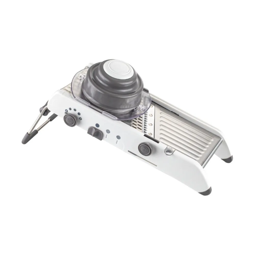 

Безопасная регулируемая овощерезка, эффективный ручной измельчитель овощей с защитой для рук, нескользящая основа, овощерезка, картофель