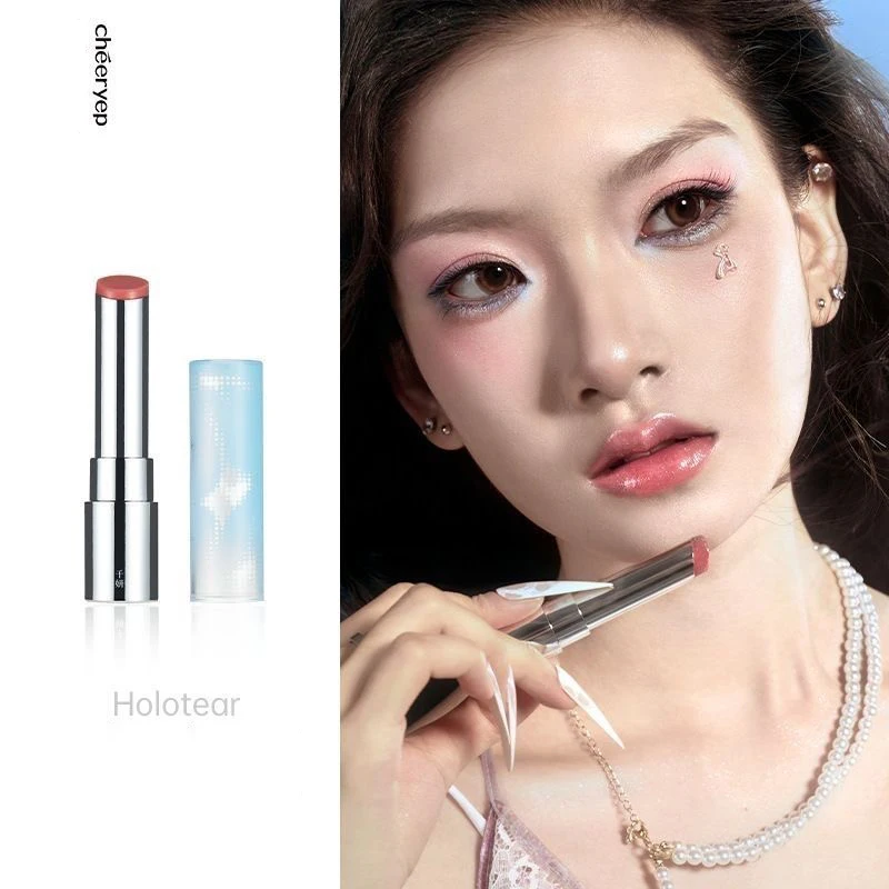 Cheeryep リップスティック クリスタルフィルム ソリッドリップグロス 長持ちするミラー仕上げ、ふっくらとした唇のリップバーム、女性のための保湿メイクアップ
