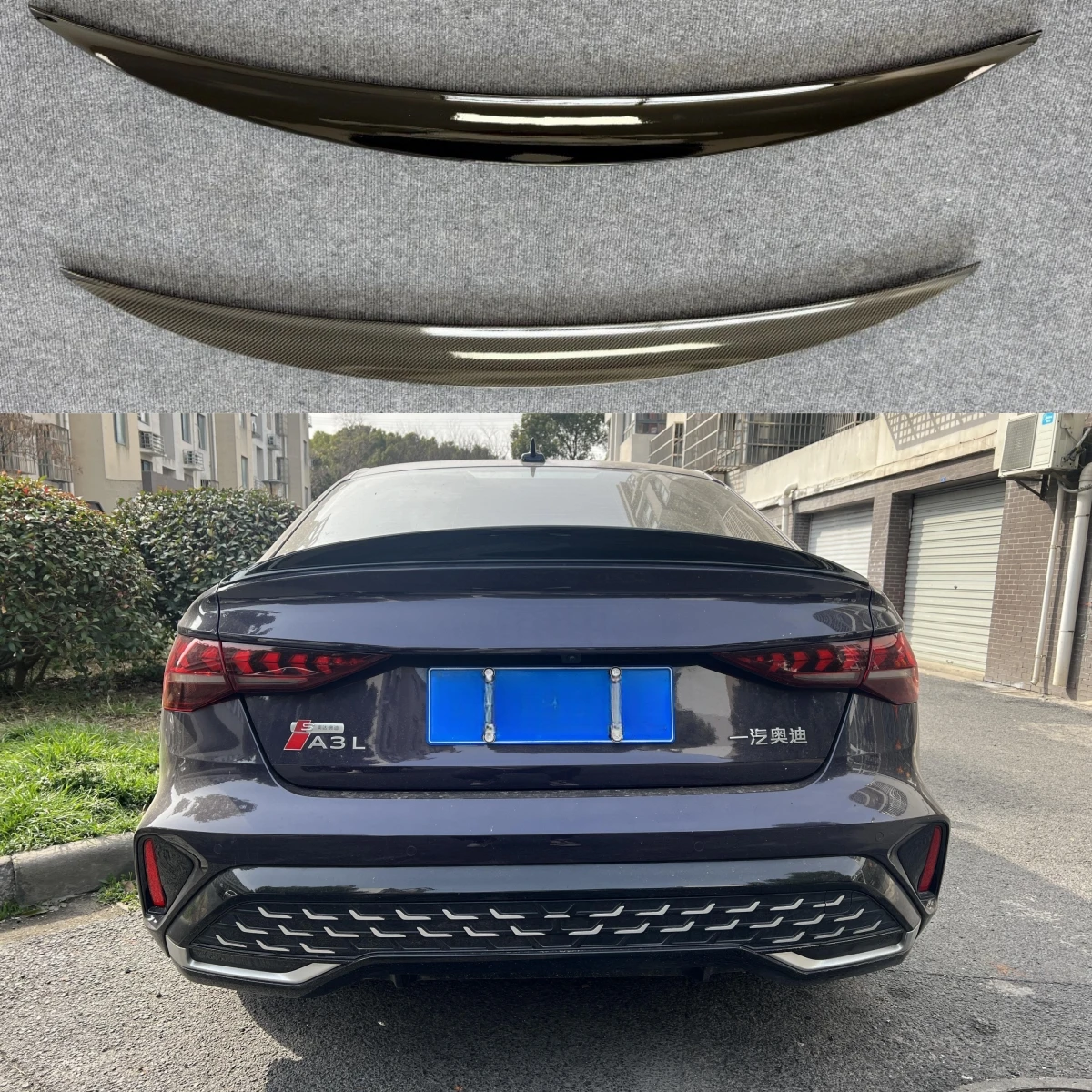 

Spoiler For Audi A3 S3 8Y 2021-2026 Sedan ABS K-Style Car Tail Wing Rear Trunk Spoiler High Quality Body Kit Accessories