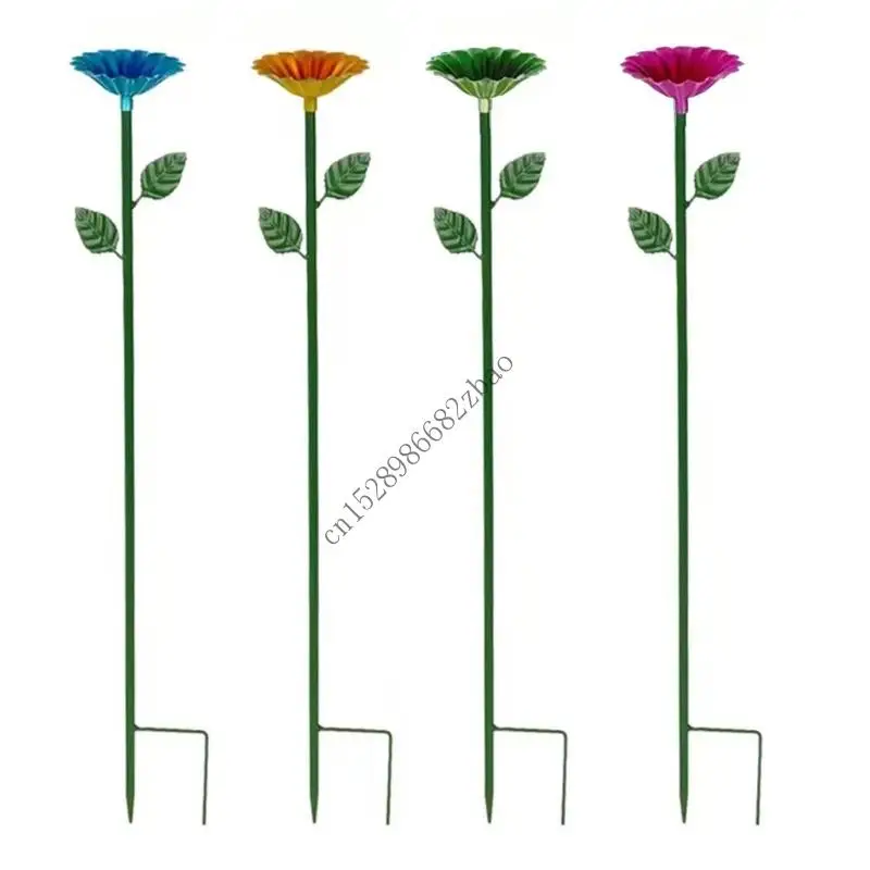 

H7EA Set of 4 Iron Fly Waterers Vegetal Theme Garden Appendages for Pollinators