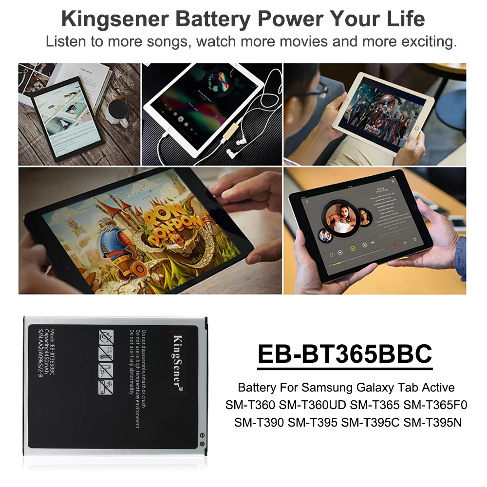 2026 EB-BT365BBC Replacement Battery For Samsung Galaxy Tab Active SM-T360 SM-T365 SM-T390 SM-T395 EB-BT365BBE Batteries + Tools