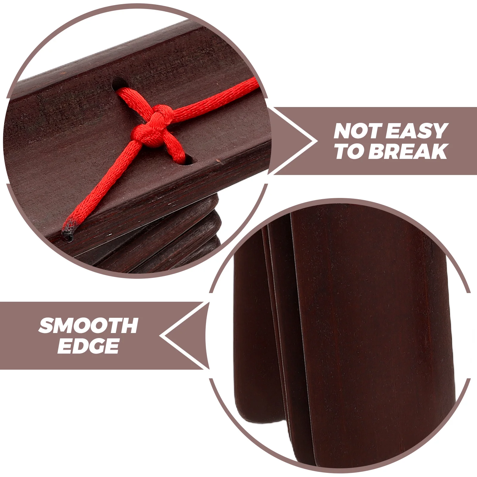 2 竹カスタネット楽器中国リズムパーカッション民俗クラッパー子供のおもちゃミュージカルハンドクラッパー木製初心者