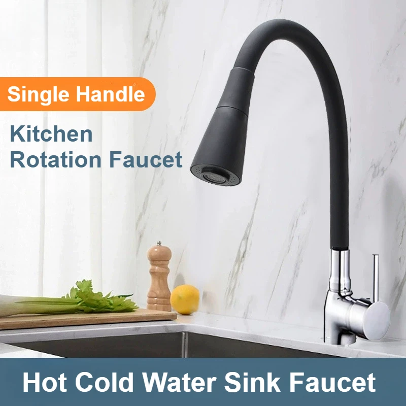kitchen-faucet-single-handle-tap-rotation-mixer-tap-spring-rubber-deformation-faucets-hot-and-cold-water-sink-faucet