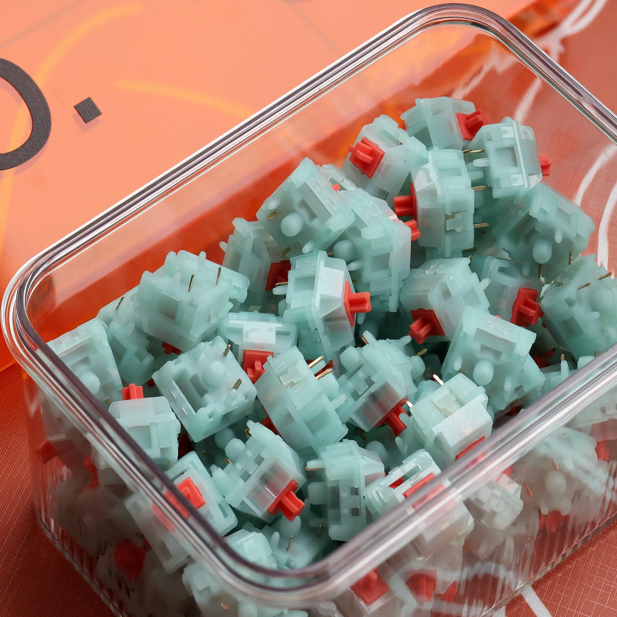 Yihuai Studio Coral Sea Mechanical Keyboard Linear Switches Factory Lubed 37g 45g Actuation Force Smooth Switch Keyboard DIY