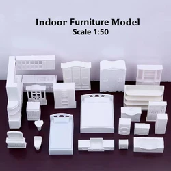 Scale 1:50 Simulation Miniature Indoor Furniture Model For Chidrens House Game Scene Layout Diorama Materials 6Pcs