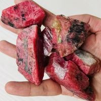 Natural Crystal Rhodonite Stone Pink With Black Healing Mineral Specimen for Meditation Crystal Gemstone Quartz Room Decor