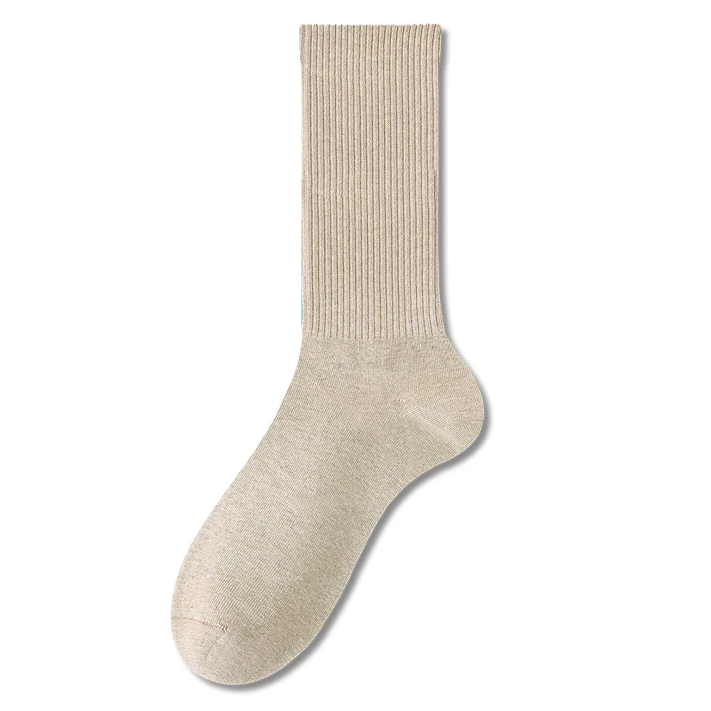 ถุงเท้าผ้าฝ้าย 5 คู่ สำหรับฤดูใบไม้ผลิและฤดูใบไม้ร่วง ความยาวครึ่งน่อง สีขาว สไตล์ลำลอง/กีฬา สำหรับเด็กผู้หญิงและผู้หญิง ถุงเท้าอุ่นสำหรับฤดูใบไม้ร่วง คุณภาพสูง