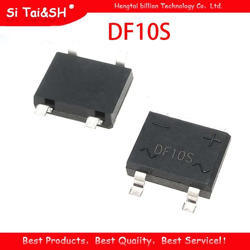 10pcs DF10 DF10S 1A 1000V  SMD rectifier bridge pile authentic