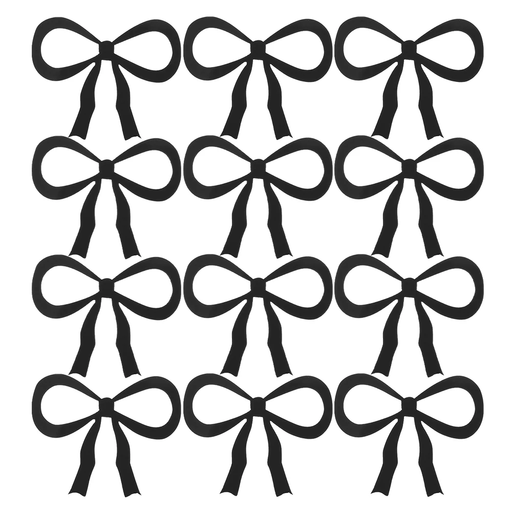 

12Pcs Acrylic Bow Wine Glass Charm Holographic Drink Identifiers Tags for Birthday Wedding Party Decoration Bowknot Drink