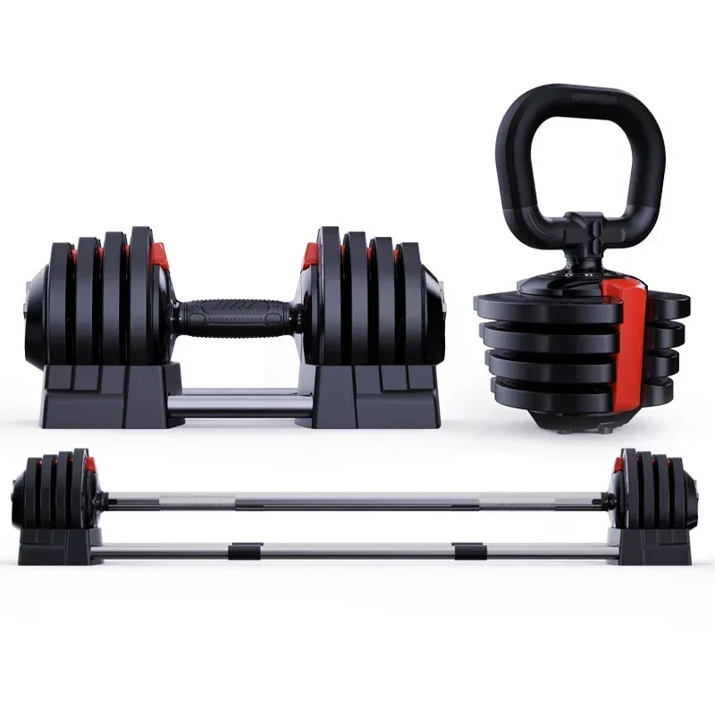 2 juegos de mancuernas ajustables, placas de peso para entrenamiento, equipo de Fitness para gimnasio múltiple, mancuernas ajustables de 24kg