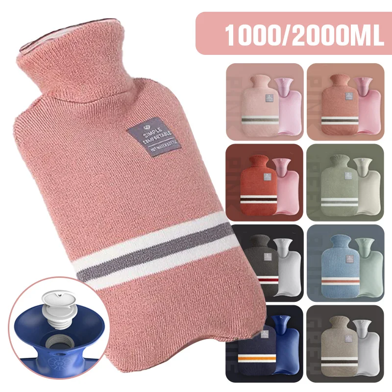 

Winter Warm Water Bag Water-filling Hot-water Bag With Knitted Cover for Belly Hands Feet Keep On Hand Warmer Hot Water Bottle