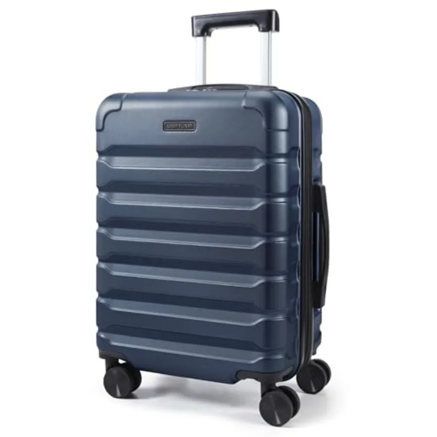 

Темно-синий 20-дюймовый расширяемый чемодан на колесах, легкий, прочный, с жестким корпусом, для мужчин и женщин, для путешествий и авиаперелетов