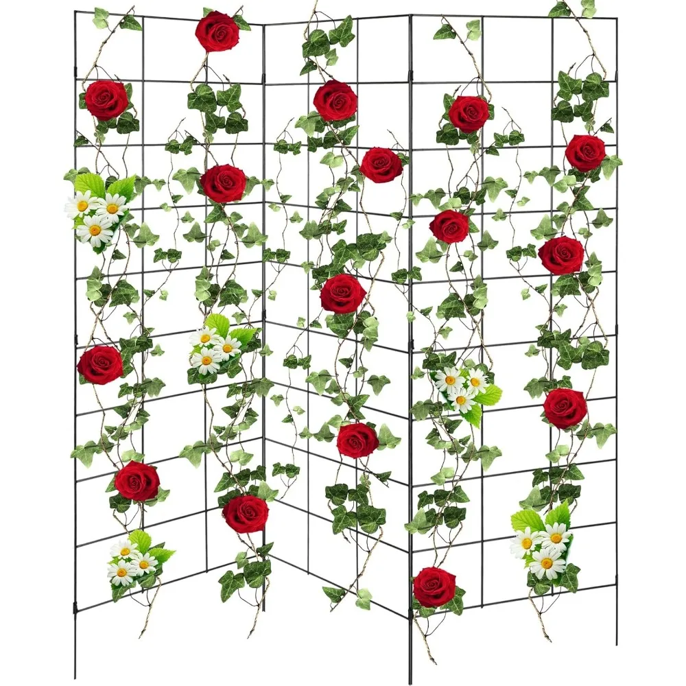 

Металлическая складная опора для растений из 3 секций, высота 58 дюймов, для вьющихся овощей, огурцов, винограда, доставка по США