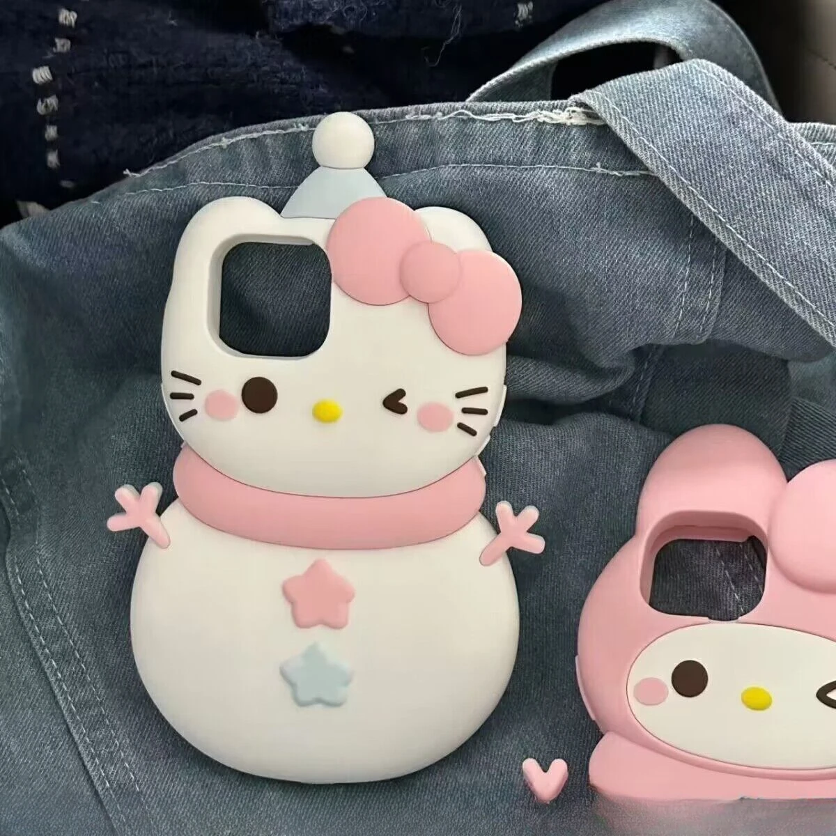 Sanrio Anime Hello Kitty Iphone Phone Case My Melody IPhone12-15promax Kawaii Silicone Phone Case Girly Heart Holiday Gift