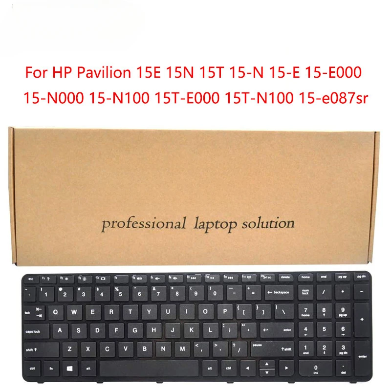 Keyboard with Frame Compatible for HP Pavilion 15E 15N 15T 15-N 15-E 15-E000 15-N000 15-N100 15T-E000 15T-N100 15-e087s