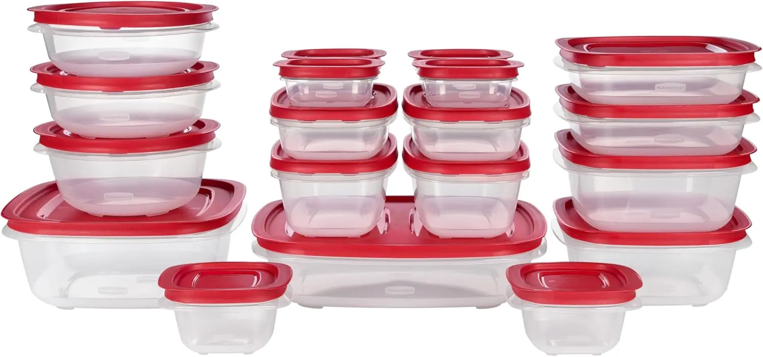 

38-Piece Food Storage Container Set with Lids, Stackable and Durable for Kitchen Organization