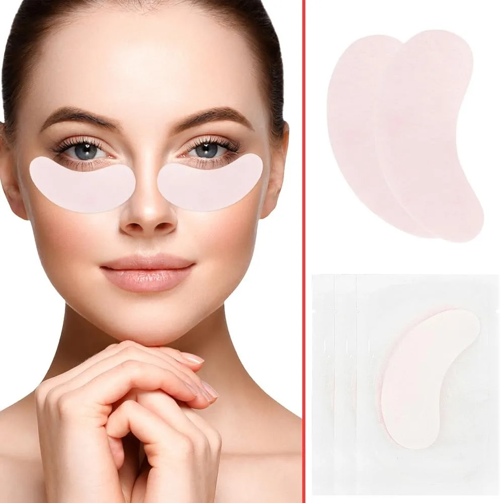 2 Sets Total 8 Pcs Eyelash Isolation Shields, Crescent Acrylic Lash Pad Under Eye Separator Patches, Reusable Lash Extension Tool for Salon Lash Tech Makeup Artist Gift