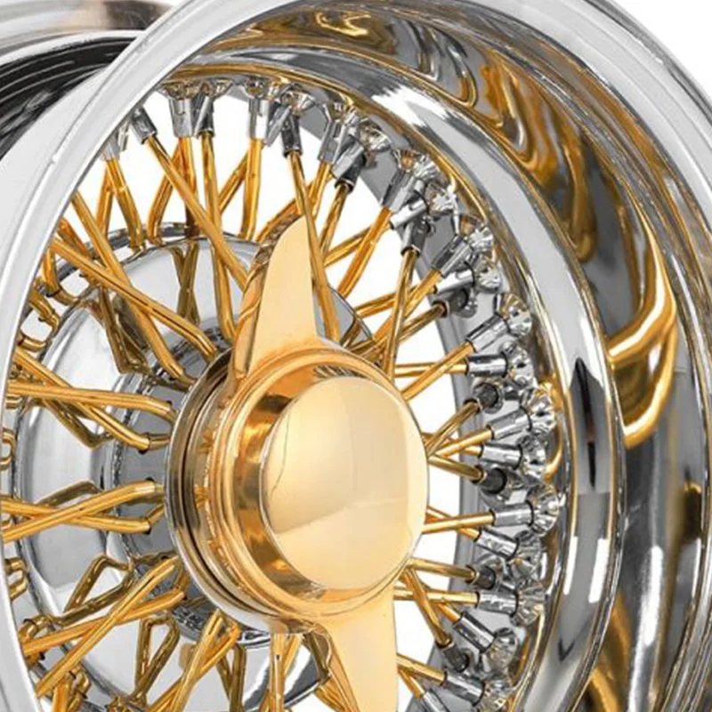 13 14 15 16 17 18 20 5*114.3 5*120 5*127 4*100 4*114.3 RUOTE DI FILI STANDARD 72 SPOKE CROSS LACE Cerchi CROMATI