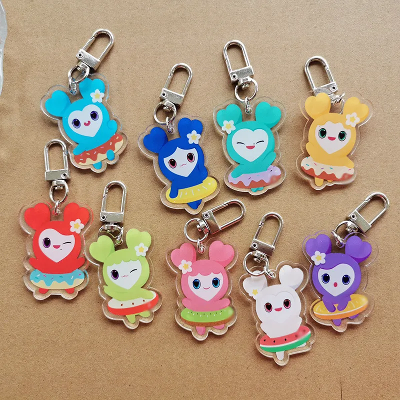 New Kpop Idol Cartoon Acrylic Keychain Bag Accessories Backpack Lovely Pendant Toy Gifts Collection