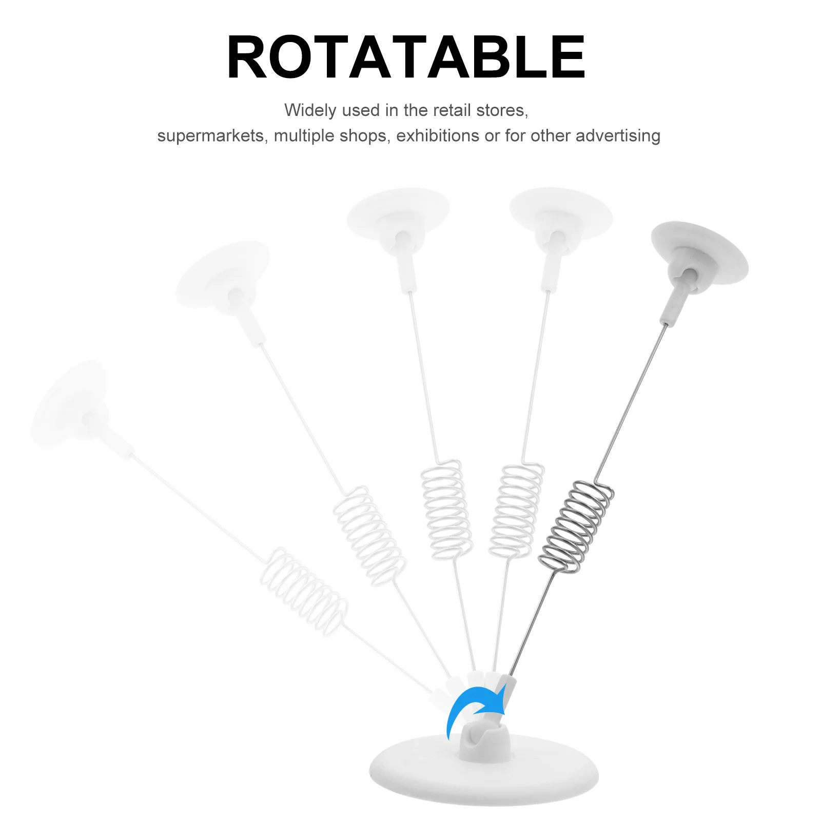 

5 pcs Spring Swing Sign Holder Adhesive Price Tag Display Stand Supermarket Wine Mall Label Advertising Paper Holder Folder Tag