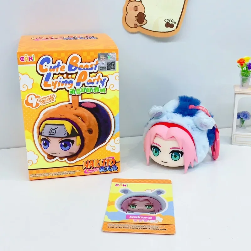 

Brand New Original TOPTOY EAKI Naruto Cute Beast Lie Down Party Jiraiya Orochimaru Tsunade Cute Plush Blind Box Toys Collection