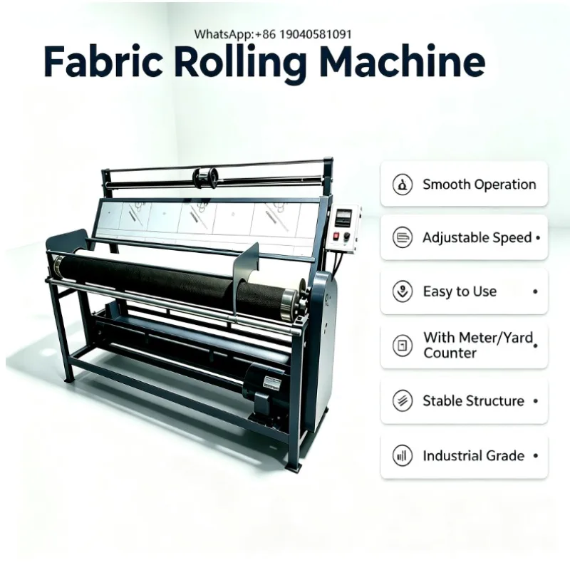 Automatic Fabric Rolling Machine Pleating Inspect Clothing Machine Cloth Length Measuring Machine