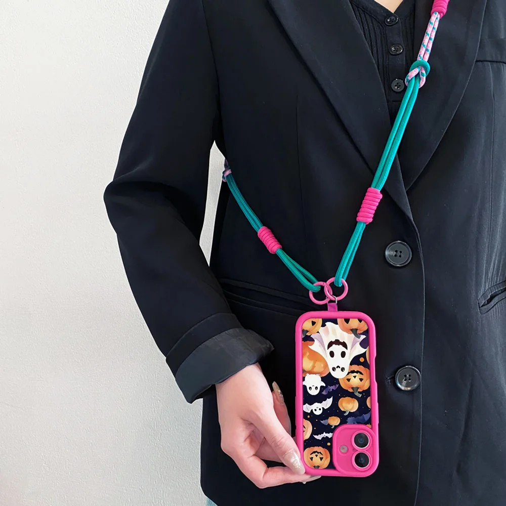 2025 اليقطين شبح Crossbody الحبل PhoneCaseFor سامسونج A56 55 36 26 16 06 15 35 25 54 34 24 73 53 71 51 3172 52 32 14 12 17 07