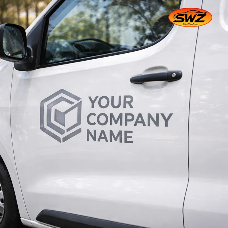 Custom Business Logo Sticker – Professional Large Size Branding Vinyl Decal for Car, Window, Glass & More, Waterproof PVC