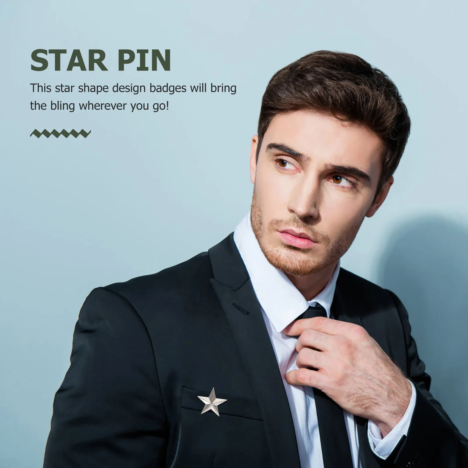 

12 Pcs Pentagram Badge Star Pin Brooch Stars Has Lapel Festival Decoration Metal Badges Decorations