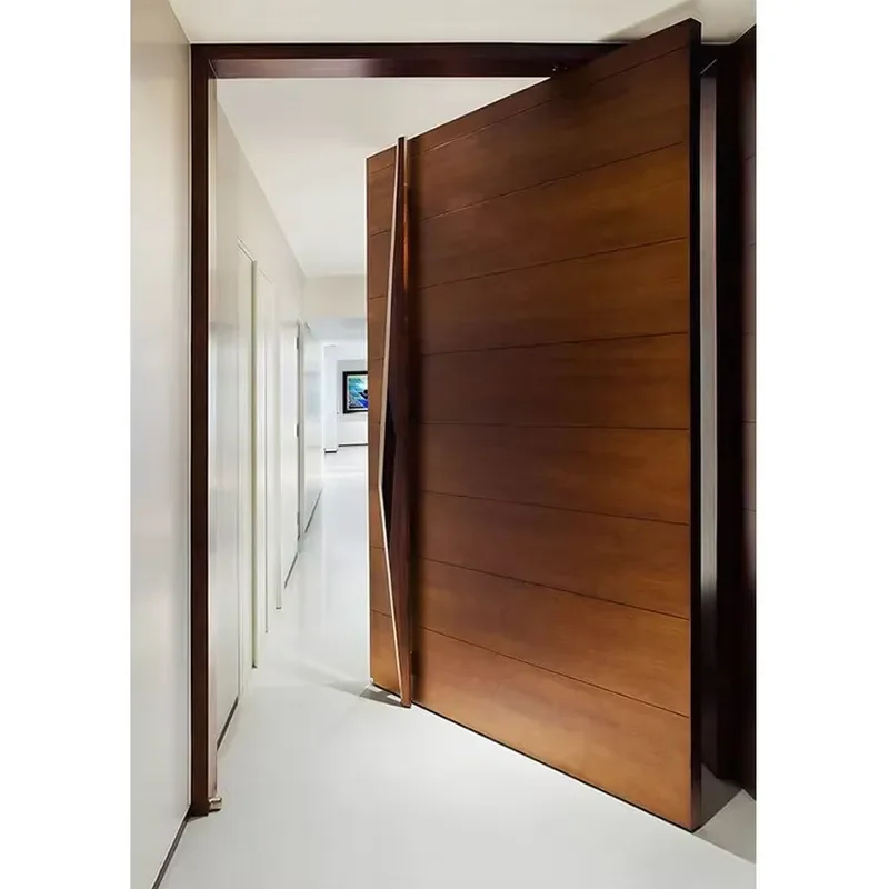 Wholesale Price Custom Outdoor Modern Front Entry Pivot Solid Wood Door for House Villa