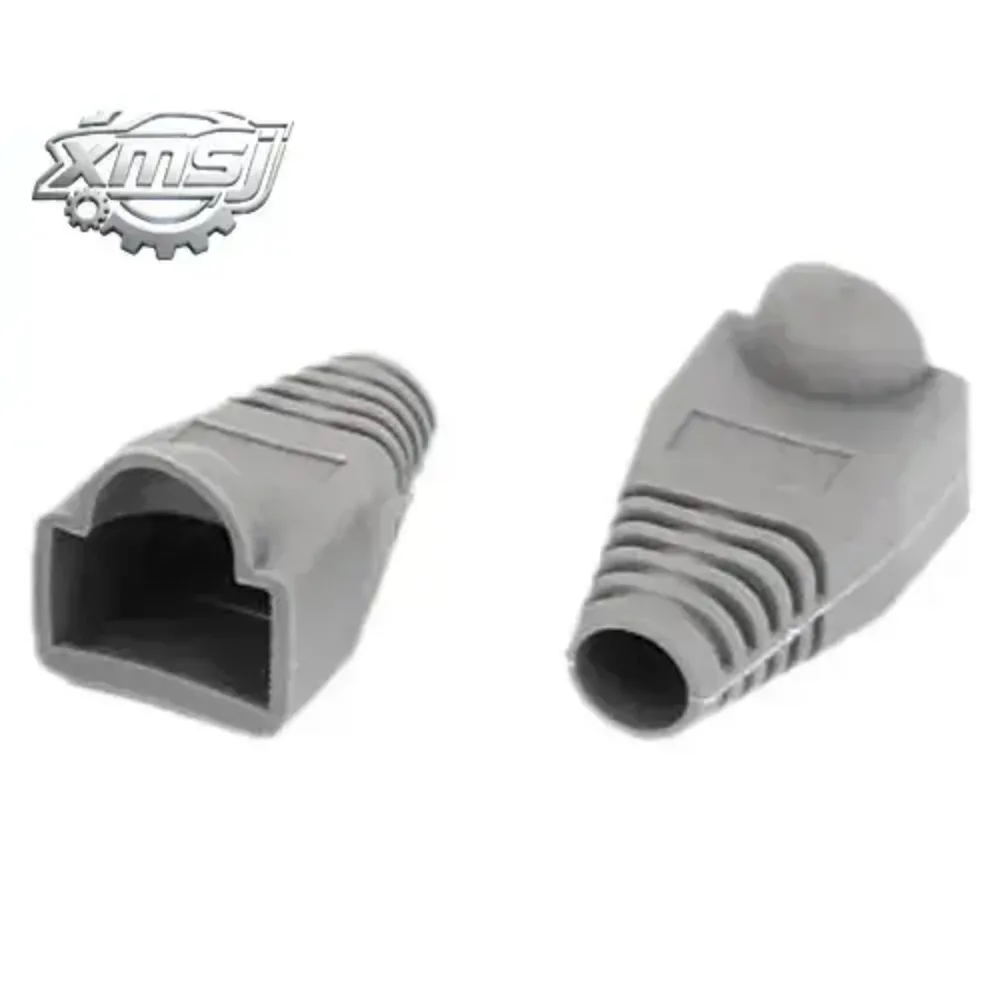 

ESCAM Ethernet Gray Rubber RJ45 Connector Boots Cover Case Protector 50 pieces