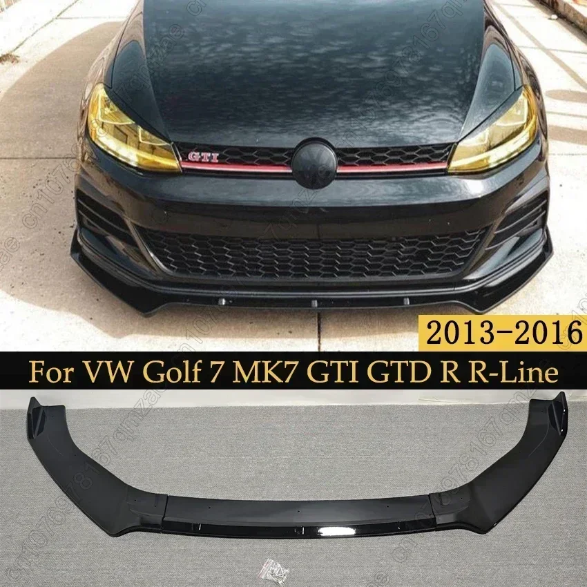 3pcs Front Bumper Splitter Lip Diffuser Spoiler For Golf 7 MK7 GTI GTD GTE R R-Line 2013-2016 Protector Cover Deflector Guard