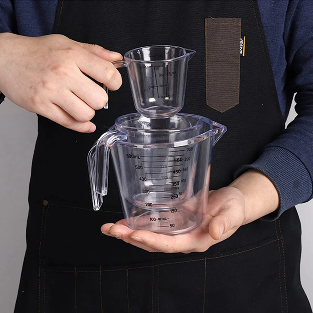 ABJT-Measuring Cups Set, Liquid Measuring Cups For 3 For Kitchen Plastic Set Baking Tool Plastic Measuring Cups Easy To Use