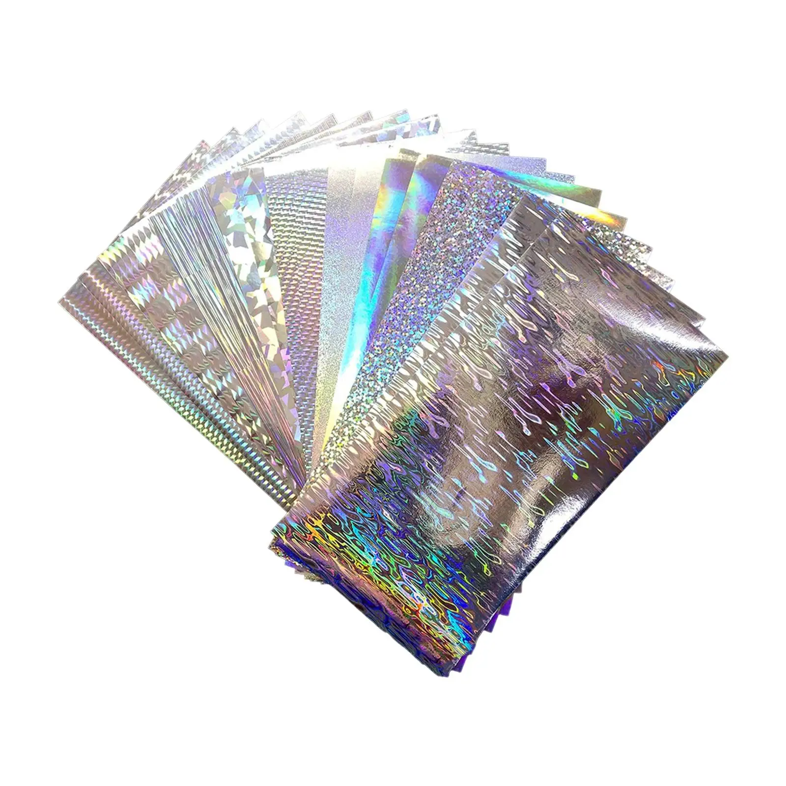 18 Pieces Holographic Tape Flasher Fishing Lure Stickers Adhesive Waterproof Scratch Resistant Labels for Making DIY Crafts