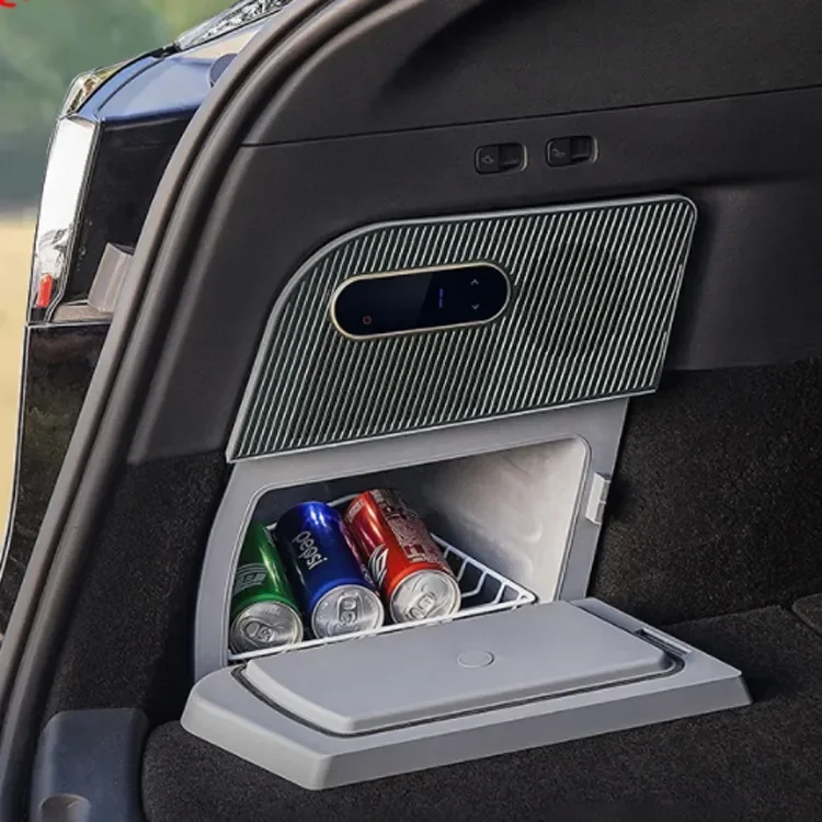 Double Layer Car Fridge For Tesla Model Y Mini fridge Portable Freezer fit to tesla sub trunk fridge