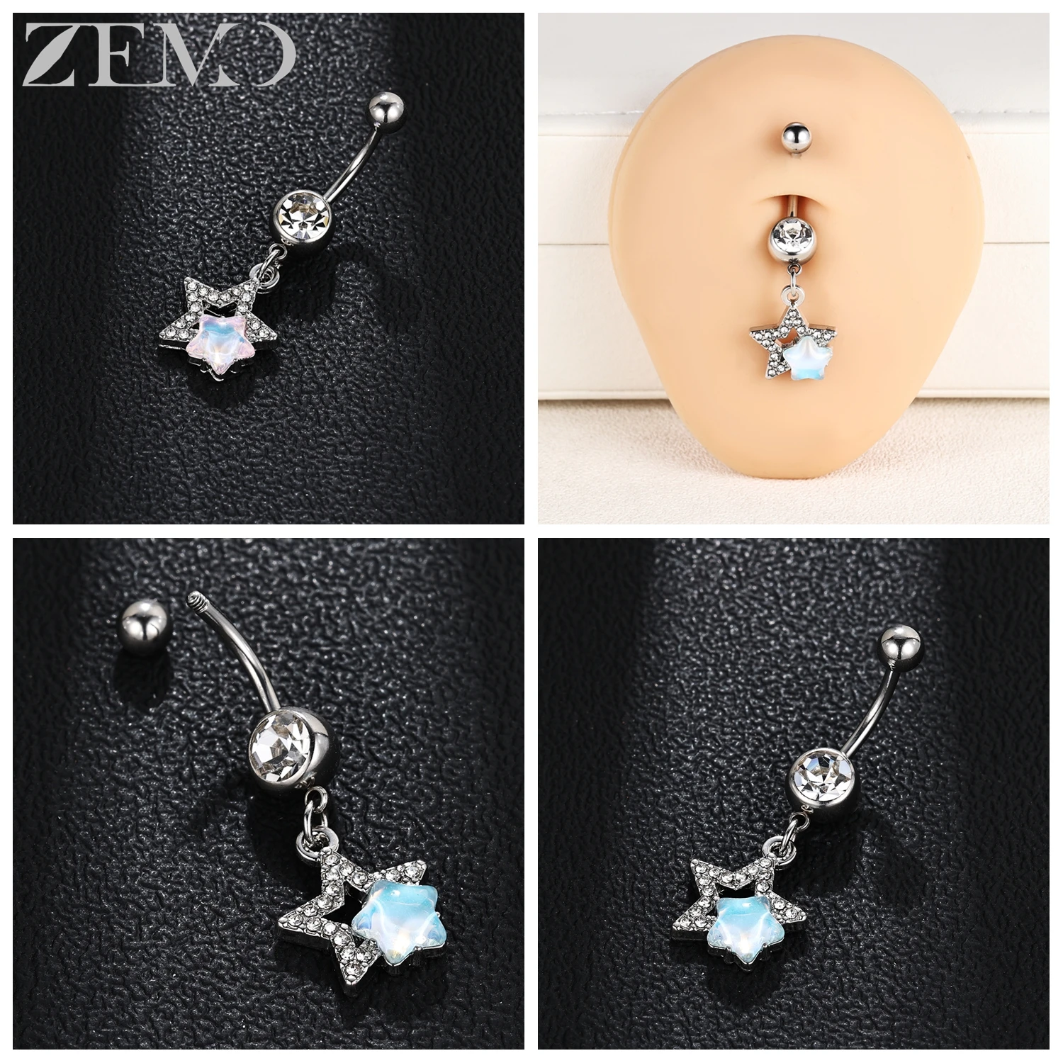 ZEMO 1 Piece 14G Sexy Belly Bu - Belly Bar Titanium ulasan dan harga