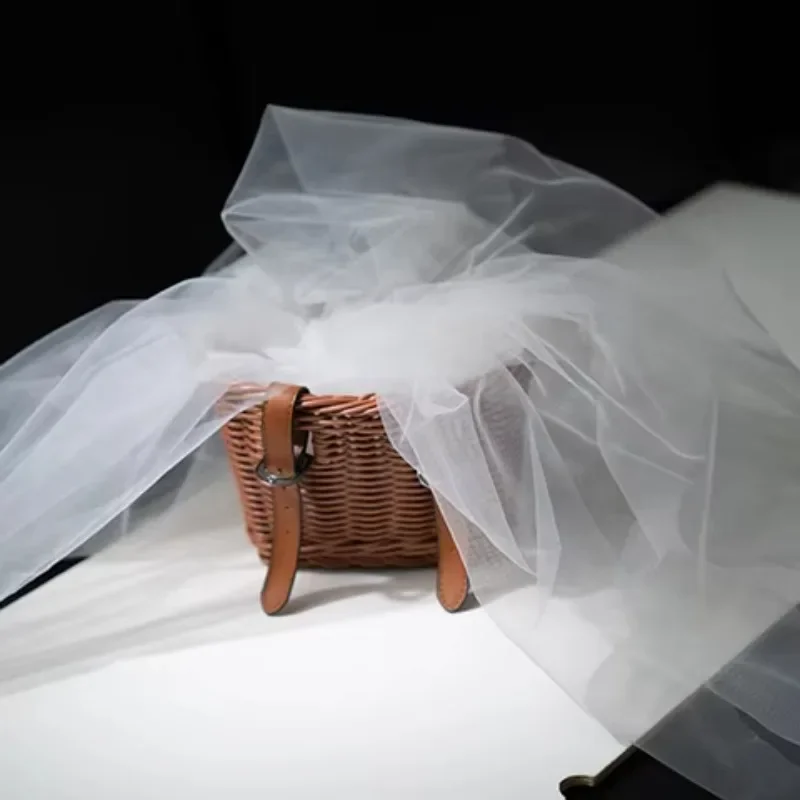 

ins fairy mist yarn gauze fabric soft handmade DIY solid color lace veil transparent tulle clothing fabric